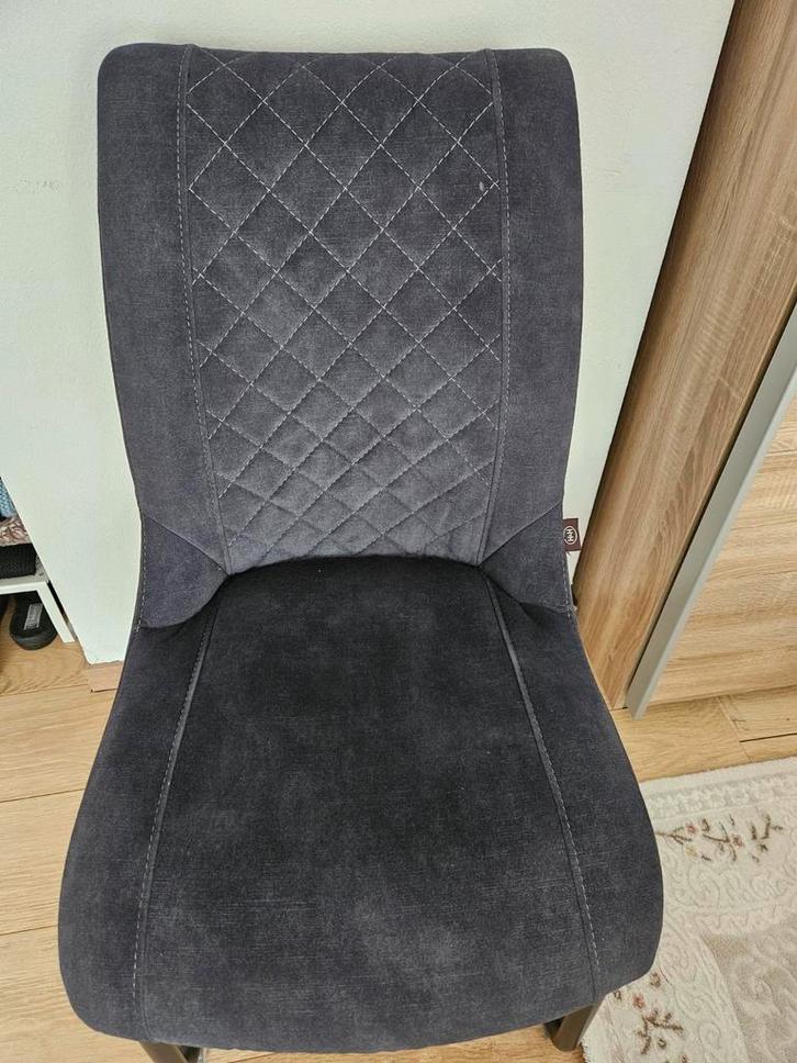 Henders & Hazel eettafel + 6 stoelen – eikenhout & metaal, Huis en Inrichting, Stoelen, Metaal, Bruin, Ophalen