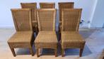6 stoelen in rotan, Huis en Inrichting, Stoelen, Ophalen, Gebruikt