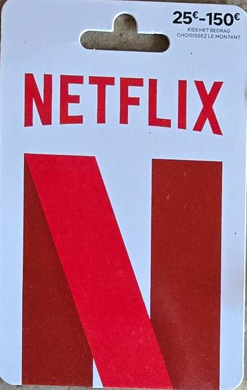 Netflix voucher € 25 - € 150 beschikbaar voor biedingen
