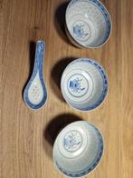 Porseleinen Chinese soepkommen (3 stuks + lepel), Ophalen of Verzenden