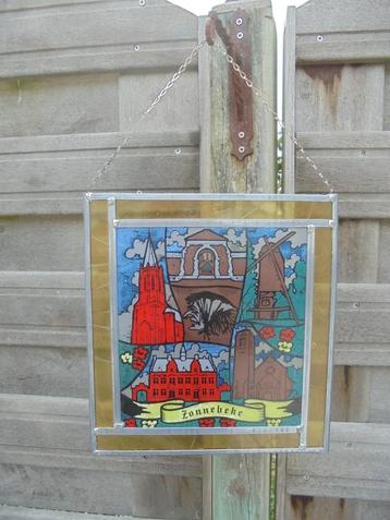 Vintage glasraam Zonnebeke, Enlèvement ou Envoi, Utilisé, Autres sujets/thèmes, Gravure