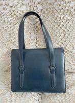 DELVAUX tas van onberispelijk marineblauw leer, Ophalen of Verzenden, Blauw