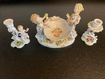 3 porcelaine Duits stuks(zie fotos & beschrijving) beschikbaar voor biedingen