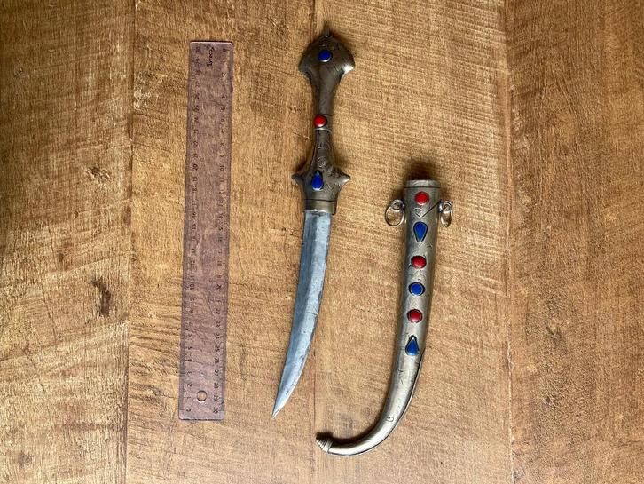 Marrokaanse Khanjar dolk - oosters decoratief mes 40cm, Kleding | Heren, Carnavalskleding en Feestkleding, Nieuw, Accessoires