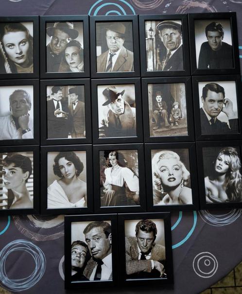 Serie van 28 fotolijsten „Legends of Cinema”, Huis en Inrichting, Woonaccessoires | Wanddecoraties, Nieuw, Ophalen of Verzenden