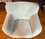 Fauteuil lichtblauw, Ophalen, Hout, Minder dan 75 cm, Zo goed als nieuw
