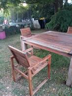 Massieve teakhouten tafel 3x3 m 4 stoelen of 8 stoelen, Verzenden