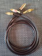 2 câbles avec connecteurs droits RCA plaqués-or de 95 cm., Enlèvement, Comme neuf