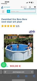 Grey zwembad metaal wand, Tuin en Terras, Zwembaden, Gebruikt, Rond, 300 cm of meer, Inbouwzwembad
