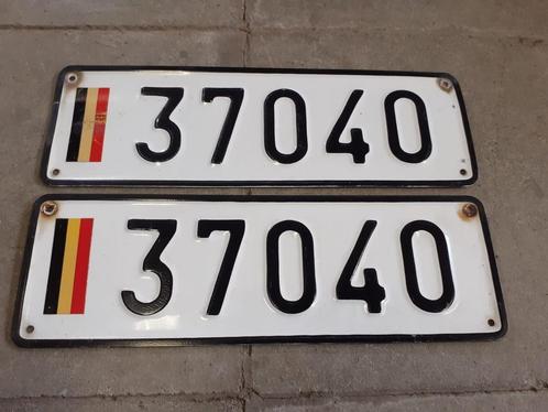 ABL, oude Belgische Militaire nummerplaten - paar - zeldzaam, Verzamelen, Militaria | Algemeen, Ophalen of Verzenden