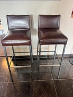 Set van 2: KFF lederen barkrukken In absolute nieuwstaat!, Enlèvement, Comme neuf, Cuir