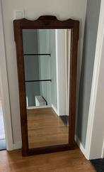 Antieke spiegel met eiken frame, Ophalen of Verzenden, Rechthoekig, 50 tot 100 cm, 100 tot 150 cm