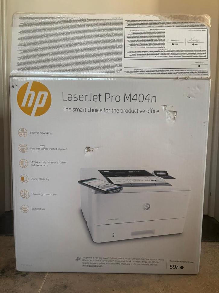 te koop: printer HP Laserjet Pro M404n - nieuw, Computers en Software, Printers, Nieuw, Printer, Laserprinter, Zwart-en-wit printen