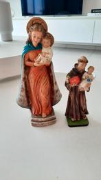 ZWAAR MARIABEELD EN NOG EEN RELIGIEUS BEELD.  PERFEKTE STAAT, Antiek en Kunst, Ophalen of Verzenden