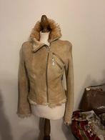 LAMMY SHEARLING BIKER JACKET CAMEL *36, Kleding | Dames, Verzenden, Zo goed als nieuw, Maat 36 (S)