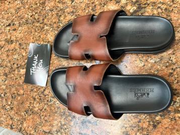 Hermes slippers sandalen maat 42 NIEUW LEDER beschikbaar voor biedingen