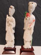 2 hofdame geisha okimono japans chinees, Ophalen of Verzenden