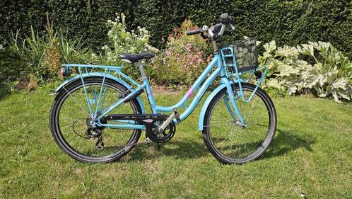 Meisjesfiets 24" met mandje in zeer goede staat, Fietsen en Brommers, Fietsen | Meisjes, Zo goed als nieuw, 24 inch, Versnellingen