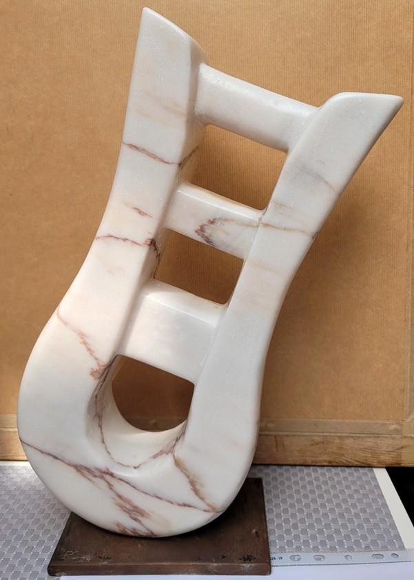 Paul CREVELS, harp in Aurora-marmer, Antiek en Kunst, Kunst | Beelden en Houtsnijwerken, Ophalen