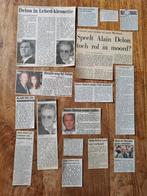 Artikelen Franse acteur Alain Delon (1973 - 2012), Verzenden, Knipsel(s)