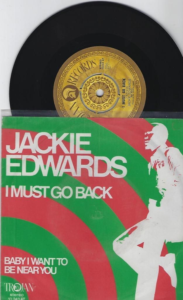 Jackie Edwards – I Must Go Back, Cd's en Dvd's, Vinyl Singles, Zo goed als nieuw, Single, R&B en Soul, 7 inch, Ophalen of Verzenden