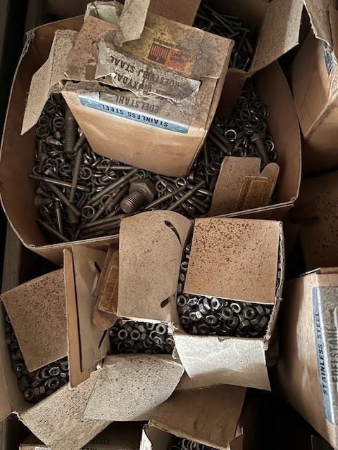 2346. Diverse rvs bouten, moeren en ringen, Hobby en Vrije tijd, Cursusmateriaal, Gebruikt, Ophalen