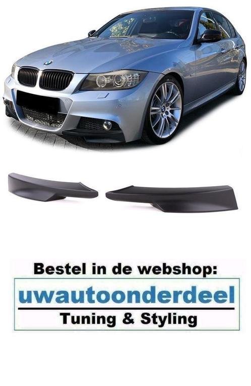 Splitters Hoeken Mat Zwart Voor Bmw 3 Serie E90 E91 LCI M Pa, Auto diversen, Tuning en Styling, Verzenden