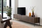 Juntoo - Grivolo tv-meubel in gerookte eik met vierkante pot, Huis en Inrichting, Kasten |Televisiemeubels, Ophalen, Eikenhout
