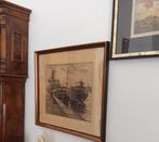 Havenzicht Cas Heymans, Antiek en Kunst, Kunst | Schilderijen | Klassiek, Ophalen of Verzenden
