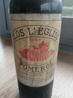 Fles Clos l'église Pomerol 1964, Verzamelen, Wijnen, Ophalen of Verzenden, Nieuw, Rode wijn