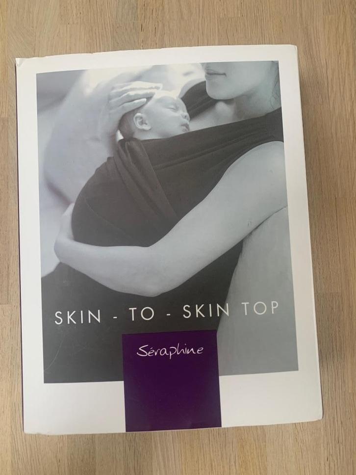 Skin to Skin top Séraphine zwart maat S, driekwart mouw, Kinderen en Baby's, Babydragers en Draagdoeken, Zo goed als nieuw, Draagdoek