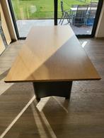 Tafel eetkamer: kleur lichte eik met zwart onderstel, Huis en Inrichting, Tafels | Eettafels, Ophalen, Gebruikt, 50 tot 100 cm