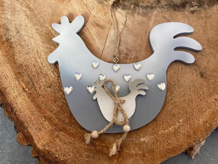 HANGERS HOUT GRIJZE HAAN NIEUW, Diversen, Pasen, Nieuw, Ophalen of Verzenden