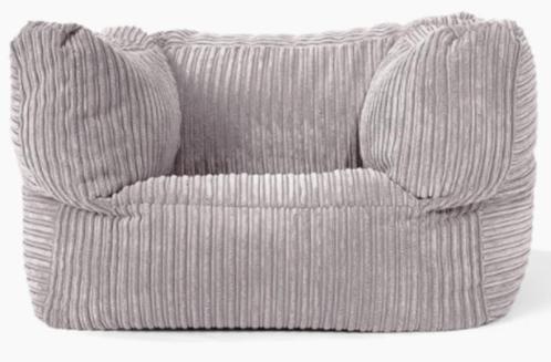 Lounge Pug – Albert Zitzak Fauteuil met kleine voetbank, Huis en Inrichting, Zitzakken, Nieuw, Zitzak, Grijs, Ophalen