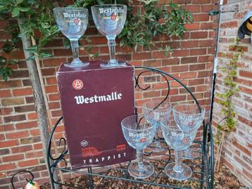 Nieuw 6 glazen Westmalle trappist  beschikbaar voor biedingen