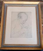 Eau forte epreuve d artiste signe eugene van mieghem, Antiquités & Art, Enlèvement ou Envoi