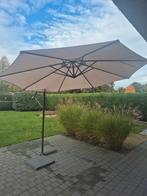 Parasol 2,8 m met voet en tegels, Tuin en Terras, Ophalen, Zo goed als nieuw, Verstelbaar