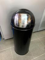 Zwarte losstaande vuilnisbak, Huis en Inrichting, Ophalen, Zo goed als nieuw, Metaal