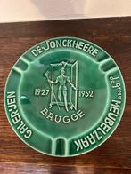 Publicitaire asbak meubelen De Jonckheere Brugge 1952, Antiek en Kunst, Ophalen