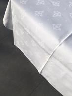 Nappe blanche à motif de lys français uni en coton robuste, Enlèvement, Comme neuf, Rectangle