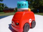 Nieuwstaat, Fisher price, rode auto met rammelaar kat, Ophalen of Verzenden, Zo goed als nieuw, Rammelaar