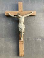 Groot Kruis (86 cm) met 19de eeuw Corpus uit klooster, Antiek en Kunst, Ophalen