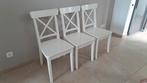 Witte stoelen Ingolf Ikea, Huis en Inrichting, Stoelen, Ophalen, Gebruikt, Drie