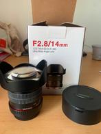 Samyang 14mm f/2.8 ED AS IF UMC Canon EF-mount objectief, Comme neuf, Objectif grand angle, Enlèvement ou Envoi