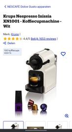 Nespresso Inissia koffiemachine in het hippe botergeel, Elektronische apparatuur, Koffiezetapparaten, Ophalen, Gebruikt