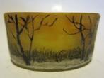 Verre camée miniature Daum Nancy paysage enneigé, Antiquités & Art, Envoi