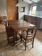 Keukentafel en houten stoelen, Huis en Inrichting, Complete eetkamers, Ophalen, Gebruikt