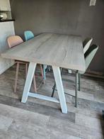 Keukentafel met stoelen, Huis en Inrichting, Tafels | Eettafels, Ophalen, 100 tot 150 cm, 50 tot 100 cm, Zo goed als nieuw