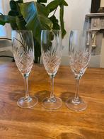 Kristallen champagneglazen 3x, Verzamelen, Glas en Drinkglazen, Ophalen, Gebruikt, Overige typen