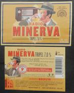 Étiquette de bière Radio Minerva Br. Antwerp Br. Comp. (9d9), Envoi, Utilisé